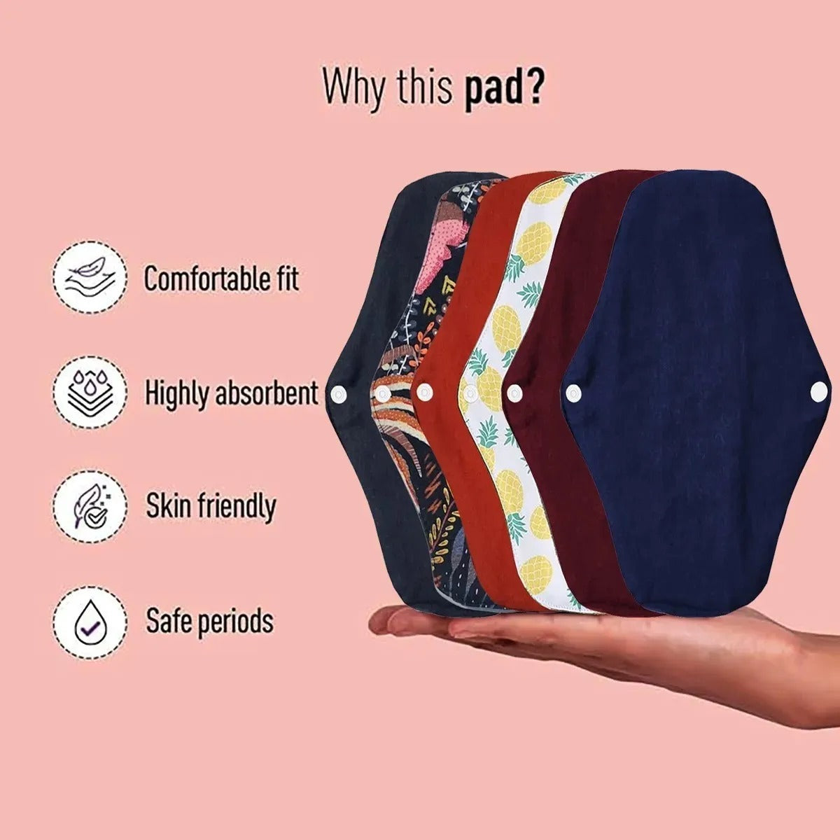 Washable Period Pads Pack Of 3